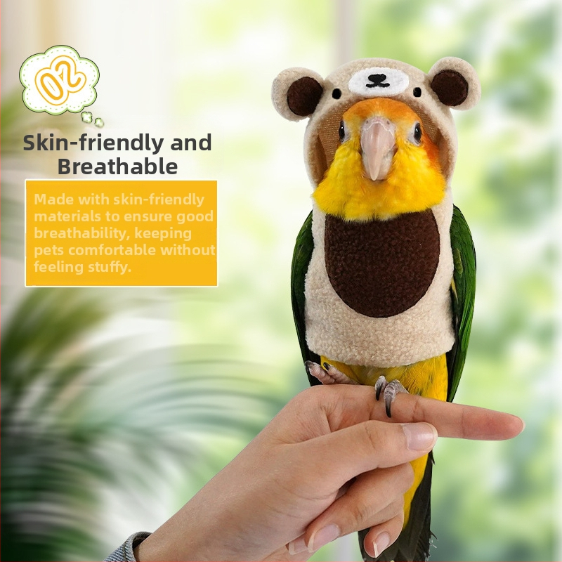 Нови дрехи за домашни любимци Xuan Feng, дрехи за папагали, есенни и зимни, ежедневни топли дрехи за домашни любимци, трансформиращи мечки
