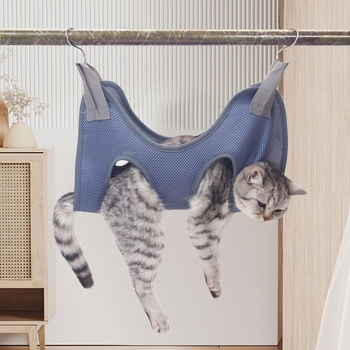 Αεριζόμενη αιώρα για γάτες και σκύλους, για μπάνιο, ενέσεις, φάρμακα, κούρεμα, στερέωση νυχιών, προϊόντα ομορφιάς κατά του δαγκώματος