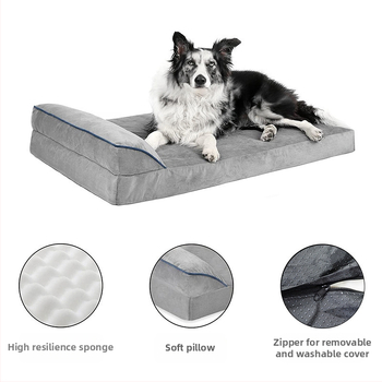 Δημοφιλές εξαιρετικά μεγάλο κρεβάτι σκύλου για σκύλους με υποστήριξη κενέλ στο Amazon, πλενόμενο κρεβάτι σκύλου με μαξιλάρι και αντιολισθητικό πάτο