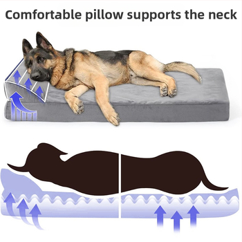Δημοφιλές εξαιρετικά μεγάλο κρεβάτι σκύλου για σκύλους με υποστήριξη κενέλ στο Amazon, πλενόμενο κρεβάτι σκύλου με μαξιλάρι και αντιολισθητικό πάτο