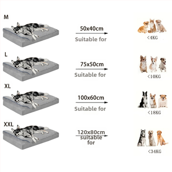 Δημοφιλές εξαιρετικά μεγάλο κρεβάτι σκύλου για σκύλους με υποστήριξη κενέλ στο Amazon, πλενόμενο κρεβάτι σκύλου με μαξιλάρι και αντιολισθητικό πάτο