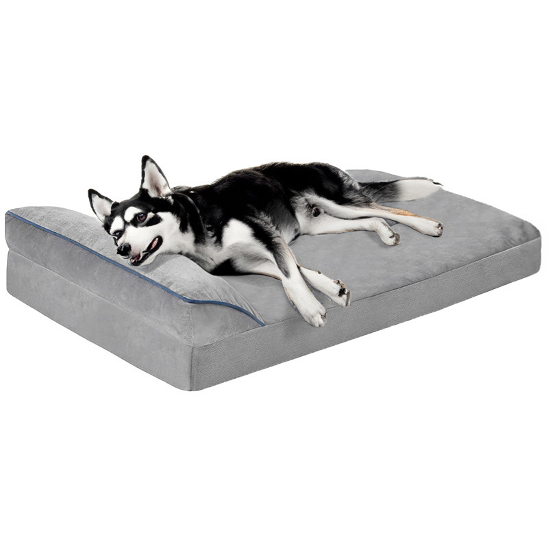 Популярно в Amazon екстра голямо легло за домашни любимци, което може да се пере, с възглавница и неплъзгащо се дъно