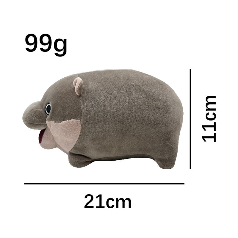 Piiriülene uus moo deng plush tai kääbus jõehobu jõehobu plush nukk nukk