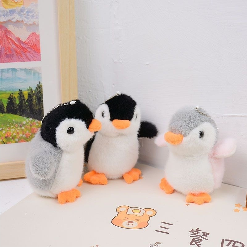 Сладко малко пингвинче плюшена ключодържател висулка момиче чанта висулка подарък пингвин малка кукла анимационен герой хващаща машина мъжки