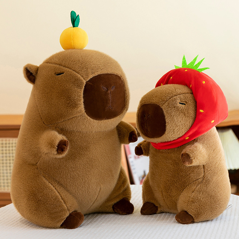 Uus Kapibala kapybara plush-mänguasi, mitme stiiliga mängunukk, poistele ja tüdrukutele, sünnipäevakingitusnukk