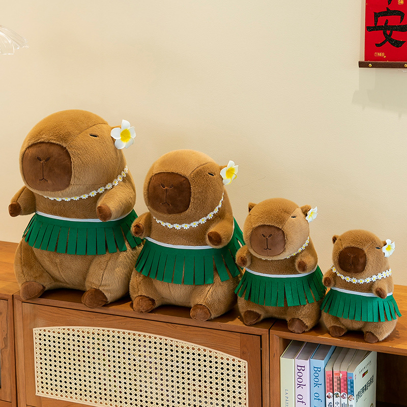 Uus Kapibala kapybara plush-mänguasi, mitme stiiliga mängunukk, poistele ja tüdrukutele, sünnipäevakingitusnukk