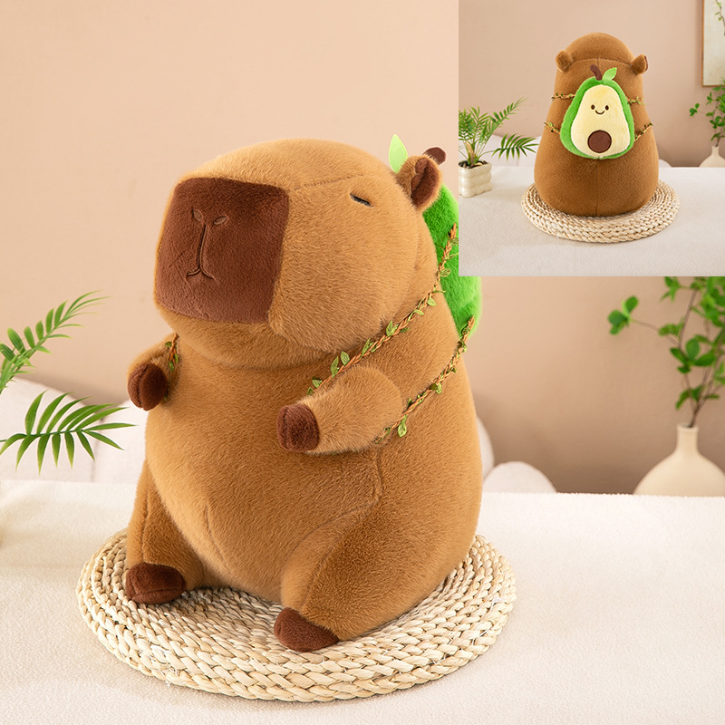 Uus Kapibala kapybara plush-mänguasi, mitme stiiliga mängunukk, poistele ja tüdrukutele, sünnipäevakingitusnukk