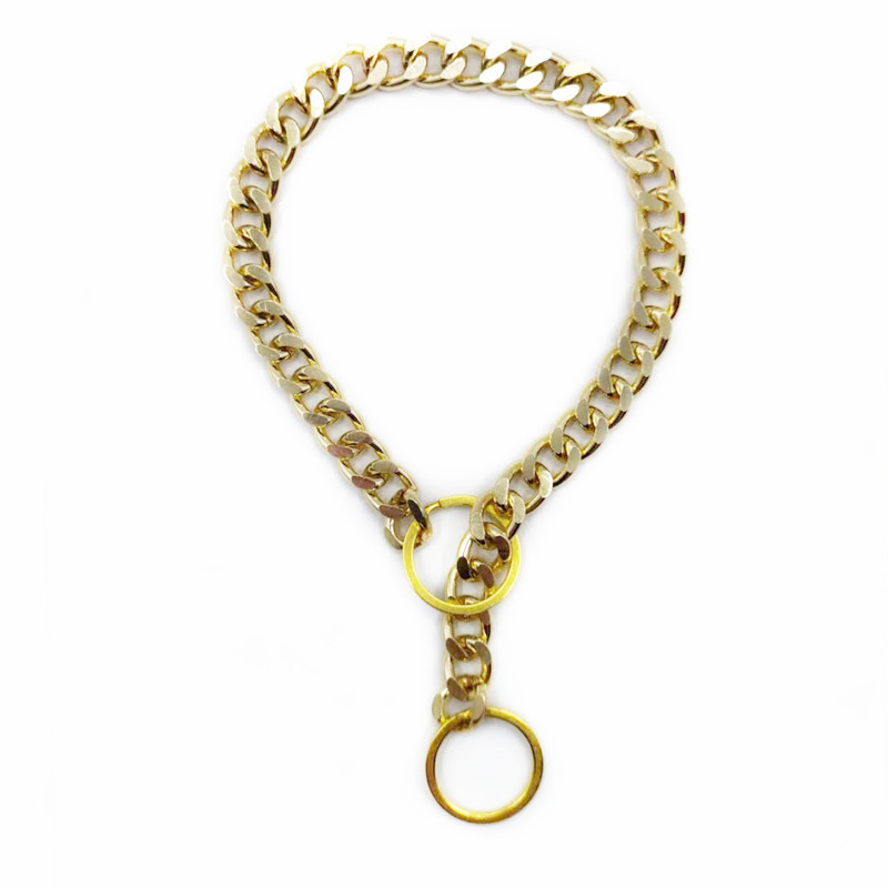 Nabavite Amazon Pet francuski buldog metalna ogrlica za psa plišanog corgija mopsa nakit hip-hop zlatna ogrlica na zalihi