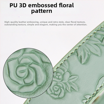 Ogrlica za pse od pamuka, kožna reljefna ogrlica za kućne ljubimce srednje i velike veličine, retro stil, Amazon Hot