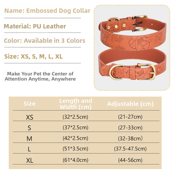 Ogrlica za pse od pamuka, kožna reljefna ogrlica za kućne ljubimce srednje i velike veličine, retro stil, Amazon Hot