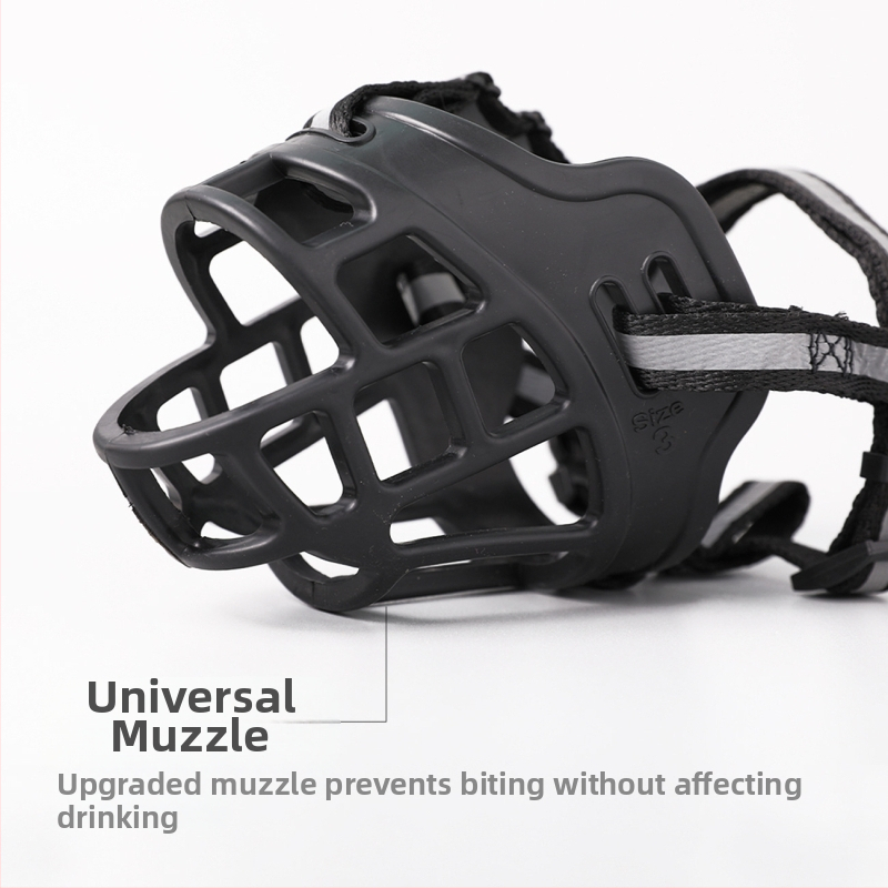 Нова пластмасова регулируема маска за уста за кучета, против ухапване, против лай, против хранене, маска за домашни любимци на едро