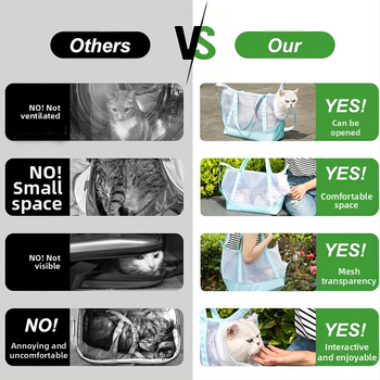 Καλοκαιρινή τσάντα γάτας με αναπνεύσιμο πλέγμα, φορητή τσάντα ώμου για κατοικίδια, σακίδιο πλάτης γάτας, ειδική για μικρά σκυλιά και γάτες, αναπνεύσιμη και ελαφριά