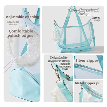 Καλοκαιρινή τσάντα γάτας με αναπνεύσιμο πλέγμα, φορητή τσάντα ώμου για κατοικίδια, σακίδιο πλάτης γάτας, ειδική για μικρά σκυλιά και γάτες, αναπνεύσιμη και ελαφριά