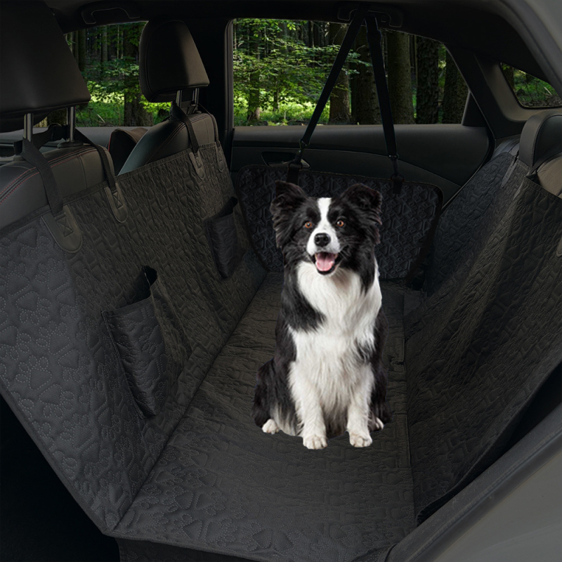 Постелка за домашни любимци с принт на кучешка лапа, неплъзгаща се постелка за кучета за кола, охлаждаща постелка за домашни любимци за заден ход, постелка за кучета за кучета