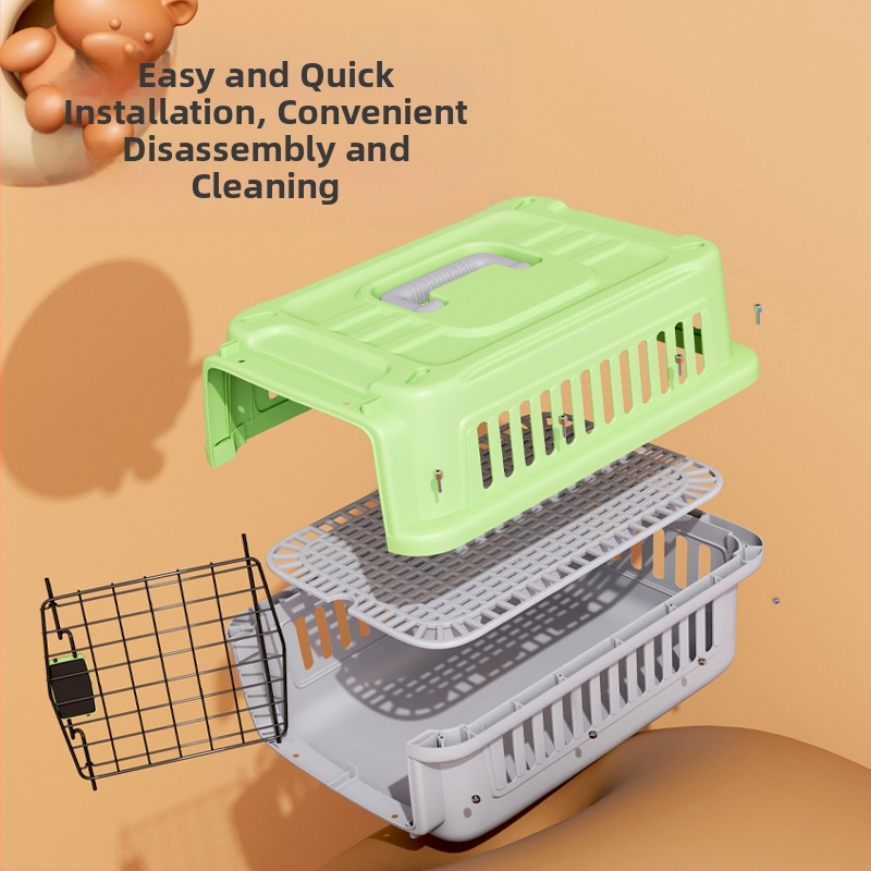 Клетка за домашни любимци, Медицинска транспортна клетка за котки, Клетка за котки, Клетка за кучета, Транспортна клетка за малки кучета, Дишаща и лека