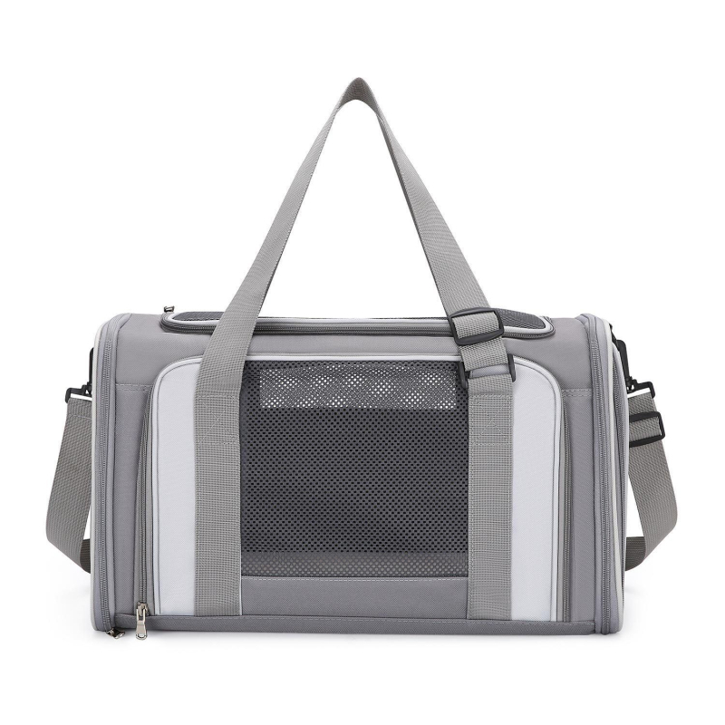 Нова чанта за домашни любимци - котка, многофункционална и удобна раница за котки през тялото за разходки, голямо пространство, сгъваема и дишаща чанта за домашни любимци