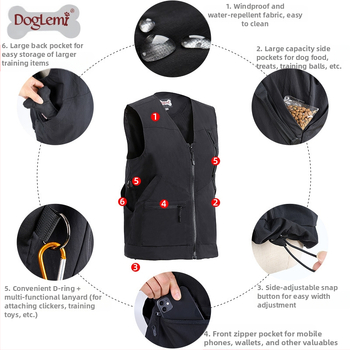 Ρούχα Εκπαίδευσης Σκύλων για Εκπαίδευση Σκύλων, Παντελόνια με Μεγάλες Τσέπες, Πολυλειτουργικά Γιλέκα Εκπαίδευσης Σκύλων, Αντιχαρακτικά Μπλούζες