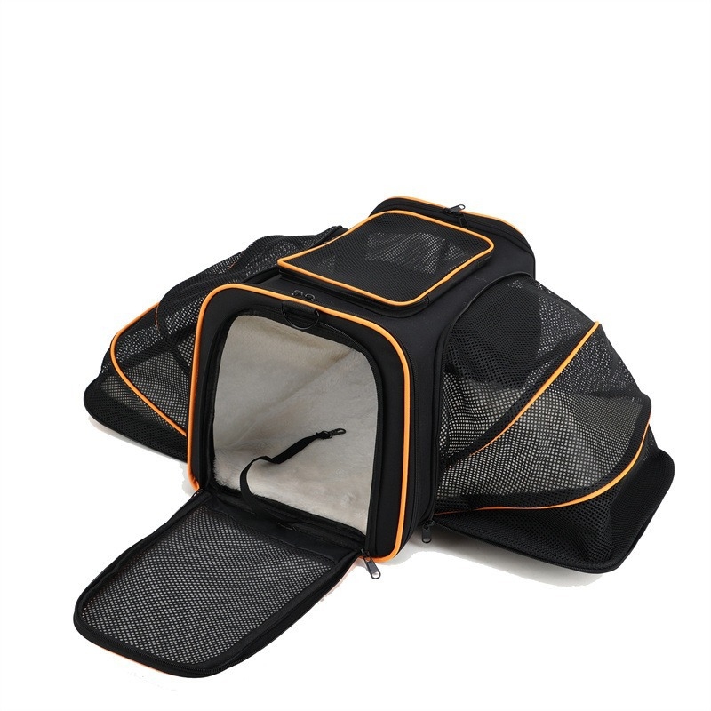 Proširiva torba za kućne ljubimce, prijenosna torba za mačke, kavez za pse, kutija za mačke, prijenosna dijagonalna velika mrežasta torba za kućne ljubimce