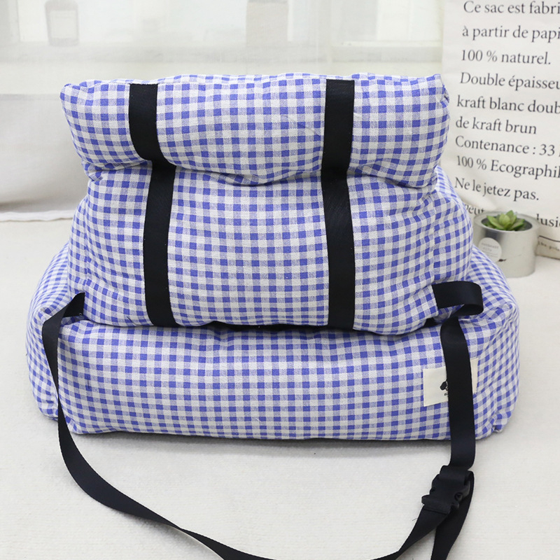 Гнездо за кола за всички сезони, предпазна възглавница за седалка за излизане, гнездо за кола, противозадавяща се кола, преносима домашна постелка за гнездо с двойна употреба