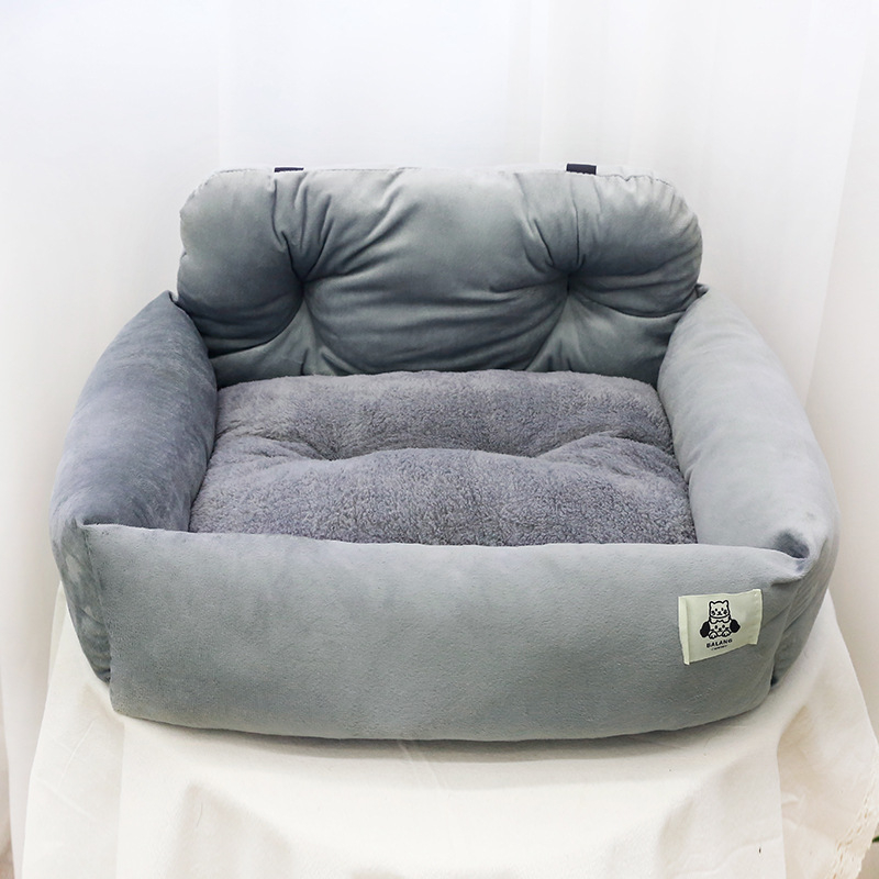 Гнездо за кола за всички сезони, предпазна възглавница за седалка за излизане, гнездо за кола, противозадавяща се кола, преносима домашна постелка за гнездо с двойна употреба