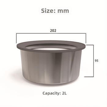 Μπολ νερού από ανοξείδωτο ατσάλι για κατοικίδια, 2 λίτρα, πλωτό μπολ νερού με μη υγρή λαβή, μεγάλη λεκάνη για σκύλους, μεγάλης χωρητικότητας, ανθεκτικό στις πιτσιλιές και στις υπερχειλίσεις