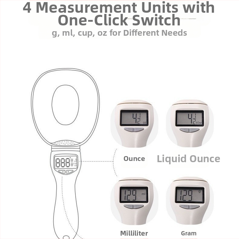 Голяма лъжица за измерване на везна електронна везна мерителна лъжица везна котешка храна за кучета лъжица за хранене на домашни любимци кухненска лъжица за печене лъжица за претегляне