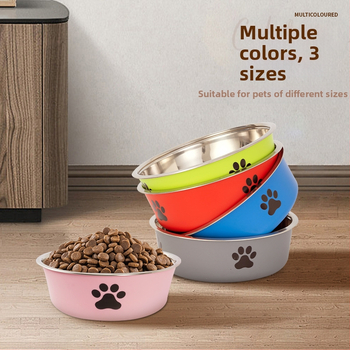 Ανοξείδωτο μπολ κατοικίδιων ζώων, διπλό πλαστικό μπολ για σκύλους, μπολ για γάτες, τροφοδότηση τροφίμων, πόσιμο νερό, λεκάνη σίτισης κατοικίδιων ζώων χονδρικής