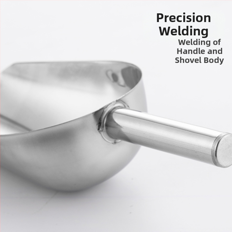 Удебелена лопата за лед от неръждаема стомана, многофункционална лопата за лед 304, лопата за кубчета лед, лопата за закуски, лопата за сухи стоки, домашна кухня, търговска