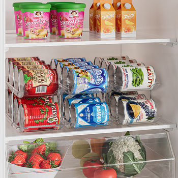 Daugiasluoksnė konservų laikymo lentynėlė, sudedama alaus ir gėrimų laikymo lentynėlė, permatoma, laisvai kombinuota konservų laikymo lentynėlė darbalaukyje