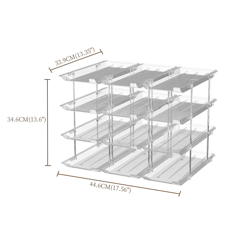 Daugiasluoksnė konservų laikymo lentynėlė, sudedama alaus ir gėrimų laikymo lentynėlė, permatoma, laisvai kombinuota konservų laikymo lentynėlė darbalaukyje