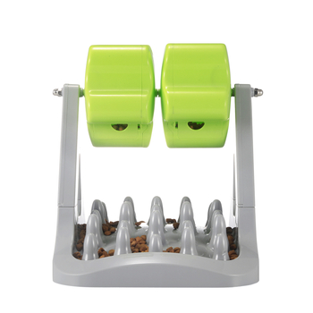 Είδη κατοικίδιων Περιστρεφόμενη αυτόματη ταΐστρα για γάτες και σκύλους Εκπαιδευτικό μπολ αργής τροφής με κυλίνδρους Εκπαιδευτικά παιχνίδια για χαμένο φαγητό