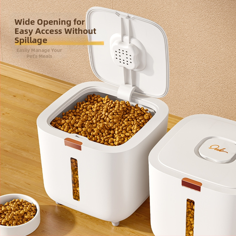 Бъчва за съхранение на храна за домашни любимци Голяма бъчва за съхранение на храна Запечатана влагоустойчива бъчва за котешка храна Съхранение на котешка и кучешка храна Бъчва за търговия на едро с бъчва за зърно