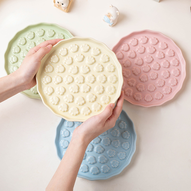 Zdjela za rižu za mačke Tanjur za lizanje mačaka Lavica za hranu za pse Zdjela za mačke Zdjela za pse Keramički tanjur za hranu za mačke Zdjela za kućne ljubimce Oprema za kućne ljubimce