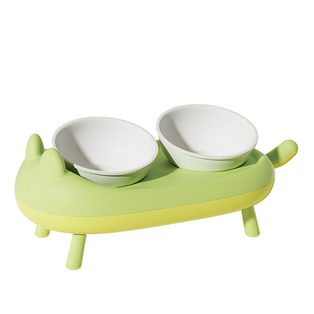 Μπολ για γάτες, κεραμικό μπολ τροφής για γάτες, κύπελλο, μπολ ρυζιού για γάτες, λοξό στόμιο, αντικραδασμικό διπλό μπολ, μπολ τροφής για σκύλους, είδη κατοικίδιων ζώων