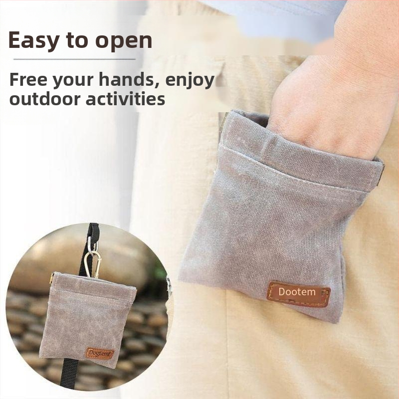 Чанта за закуски за домашни любимци, чанта за хранене на кучета, преносима чанта за храна за котки и кучета с голям капацитет, за разходка с кучета, окачена на кръста