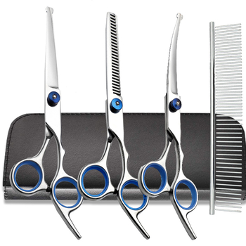 Ножици за домашни любимци директно от фабриката, професионални ножици за подстригване на кучешка козина, ножици за подстригване на плюшени мечета, костюм за подстригване на красота за домашни любимци