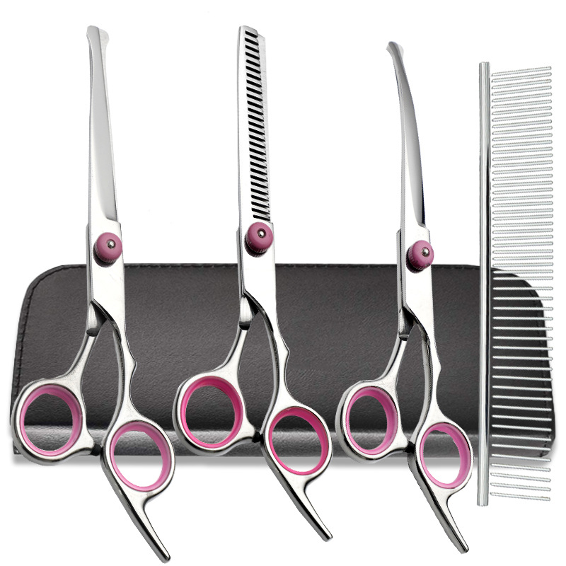 Ножици за домашни любимци директно от фабриката, професионални ножици за подстригване на кучешка козина, ножици за подстригване на плюшени мечета, костюм за подстригване на красота за домашни любимци