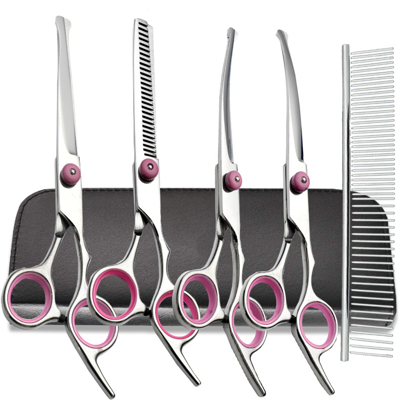 Ножици за домашни любимци директно от фабриката, професионални ножици за подстригване на кучешка козина, ножици за подстригване на плюшени мечета, костюм за подстригване на красота за домашни любимци