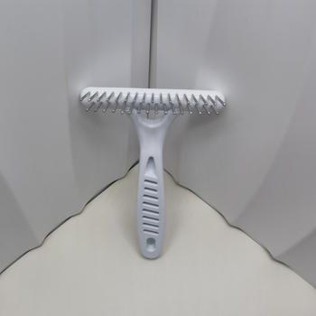 Гребен за домашни любимци с отворен възел, дългокосмест, за кучета от неръждаема стомана, гребен с отворен възел за котки и кучета, гребен за гребло, козметични продукти, гребен за кучета, малък бял гребен