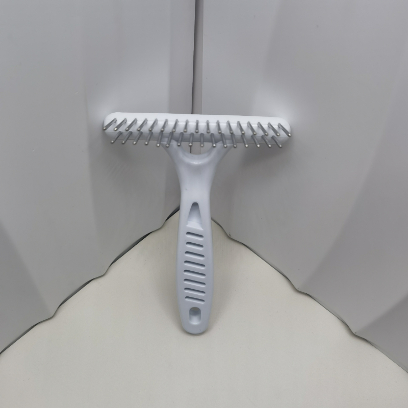 Гребен за домашни любимци с отворен възел, дългокосмест, за кучета от неръждаема стомана, гребен с отворен възел за котки и кучета, гребен за гребло, козметични продукти, гребен за кучета, малък бял гребен