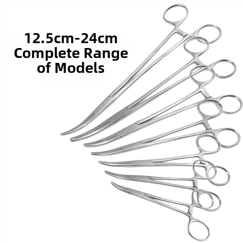 Търговия на едро медицински хемостатични щипци от неръждаема стомана, щипки за скубане на коса, щипки за вендузи, хирургически щипки, съдови щипки с прав лакът, плоска уста