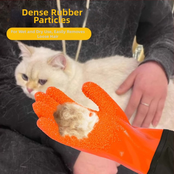 Kassi kriimustusvastased kassi suplemiskindad lemmikloomale, koerale, spetsiaalsed rullitud kassi küürimis- ja karvaeemalduse kindad, pikendatud veekindlad hammustusvastased kindad