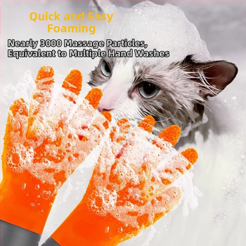 Kassi kriimustusvastased kassi suplemiskindad lemmikloomale, koerale, spetsiaalsed rullitud kassi küürimis- ja karvaeemalduse kindad, pikendatud veekindlad hammustusvastased kindad