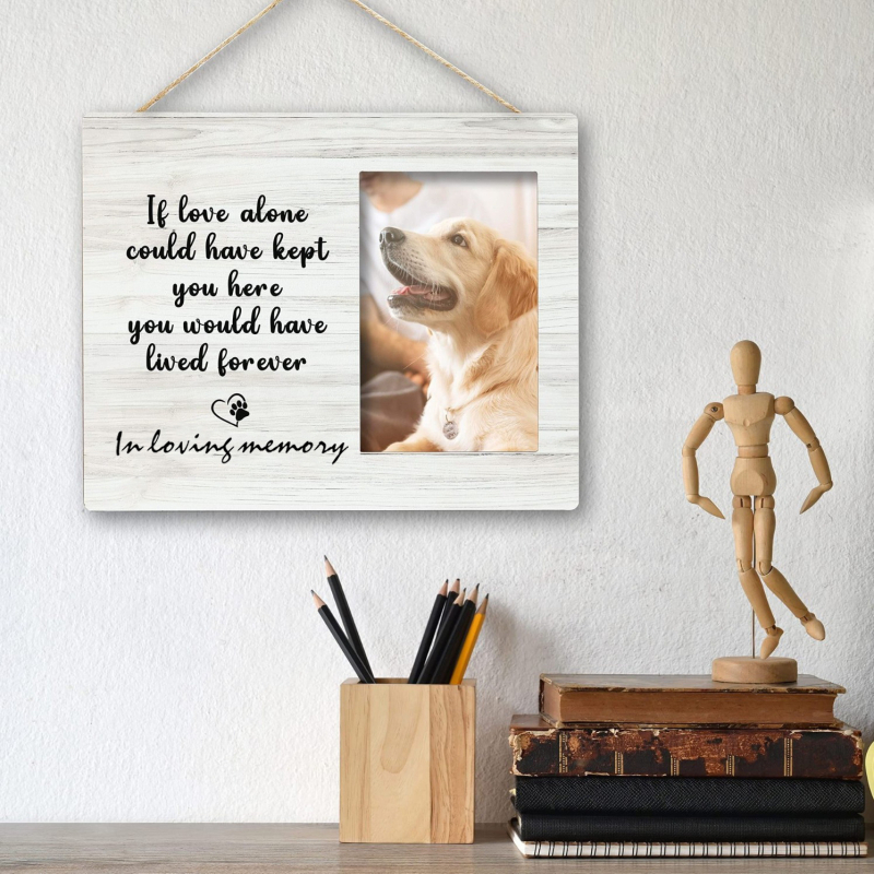 Рамка за снимки в памет на куче Мемориална снимка Рамка за снимки в памет на домашен любимец Рамка за снимки в памет на куче и котка Мемориална рамка за снимки в памет на подаръчна маса