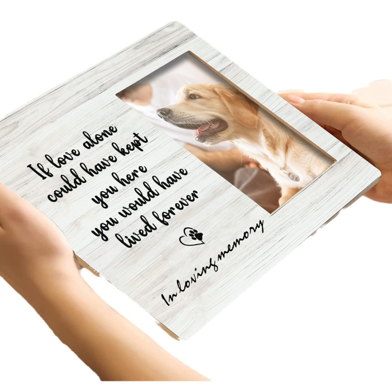 Рамка за снимки в памет на куче Мемориална снимка Рамка за снимки в памет на домашен любимец Рамка за снимки в памет на куче и котка Мемориална рамка за снимки в памет на подаръчна маса