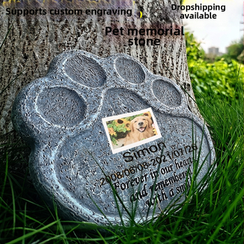 Tarpvalstybiniai nauji katės šuns letenų papuošalai, kūrybingi dervos augintinio antkapio memorialiniai akmenys, sodo gyvūnų statulos dekoracijos