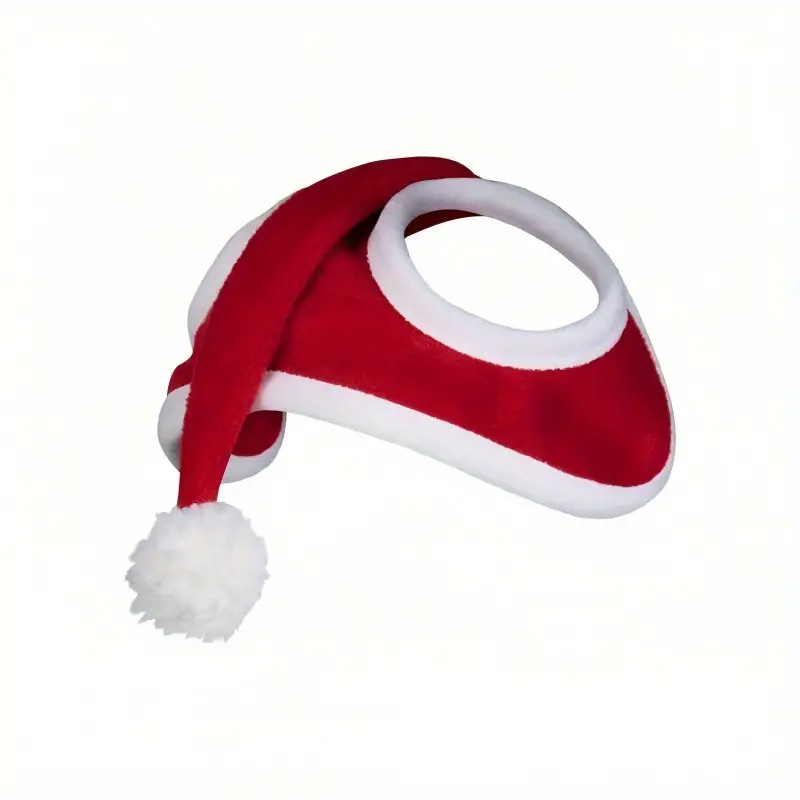 Kényelmes, gyapjú szegélyű mikulássapka - puha poliészterből készült ünnepi kiegészítő lovaknak,