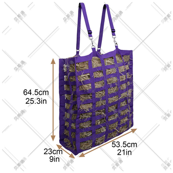 Piiriülene Amazoni suure mahutavusega mitme võrguga täispaelaga hobuse heinakott kuiva rohuga kott aeglaselt söötmiseks mõeldud heinakott