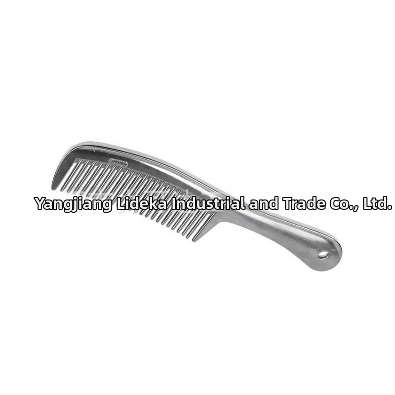 Гребен за грива за домашни любимци с дървена дръжка, гребен с отворен възел от алуминиева сплав, гребен за грива за коне, гребен за коса с широки зъби