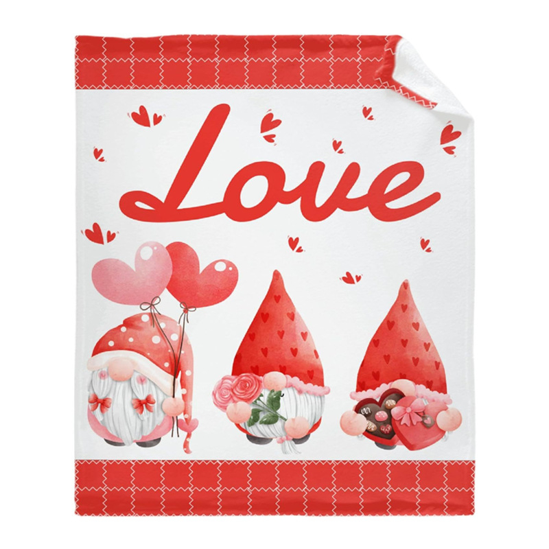 Raudonos širdies rašto Valentino dienos tematikos antklodė iš flanelinės medžiagos šventinė dovana vaikinui ir merginai